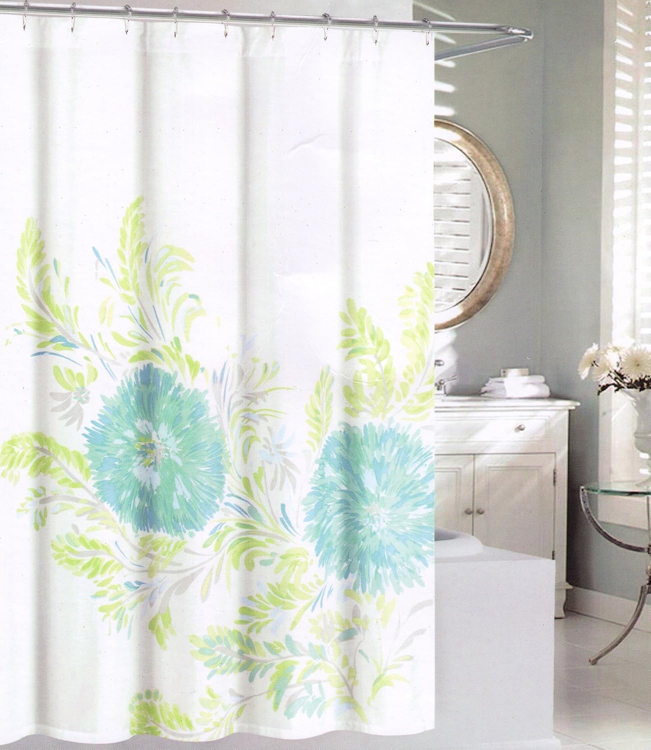 Luxury Cotton Blend Shower Curtain Large