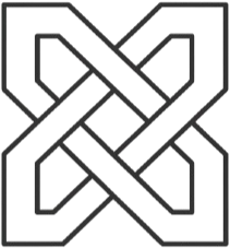 Abstract geometric interlaced pattern icon
