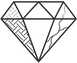 Diamond shape with hatching icon